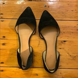 Jcrew suede black flats